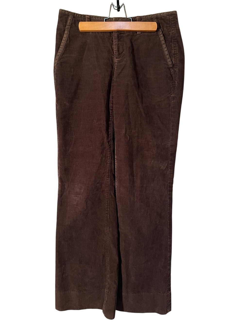 Vintage Banana Republic Women's Size 0 Wide Leg Corduroy Pant Chocolate Brown